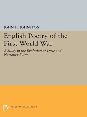 cover image of English Poetry of the First World War